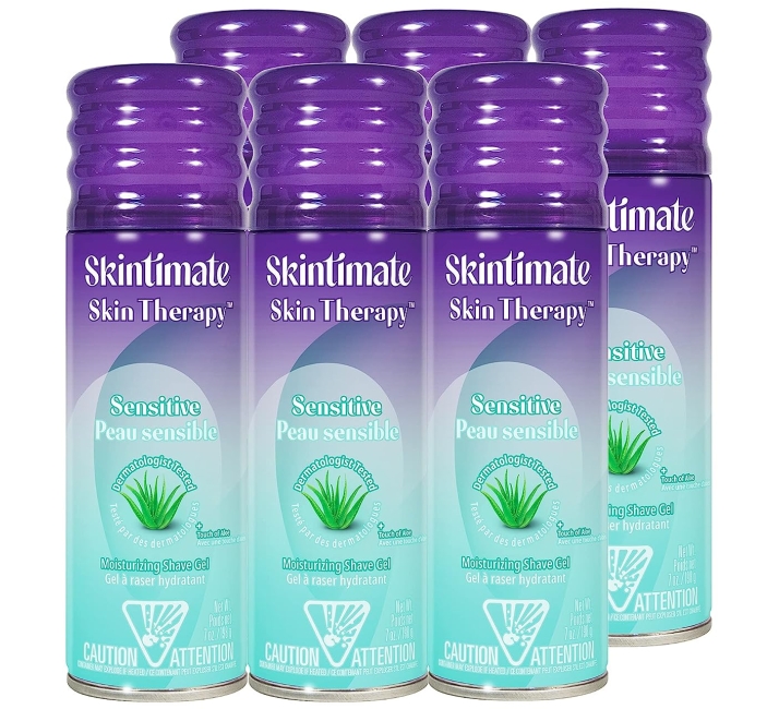 Purchase Skintimate Skin Therapy Moisturizing Shave Gel for Women with Vitamin E, Aloe, and Olive Butter for Sensitive Skin - 7 Ounce (Pack of 6) at Amazon.com