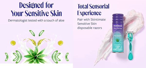 Purchase Skintimate Skin Therapy Moisturizing Shave Gel for Women with Vitamin E, Aloe, and Olive Butter for Sensitive Skin - 7 Ounce (Pack of 6) on Amazon.com