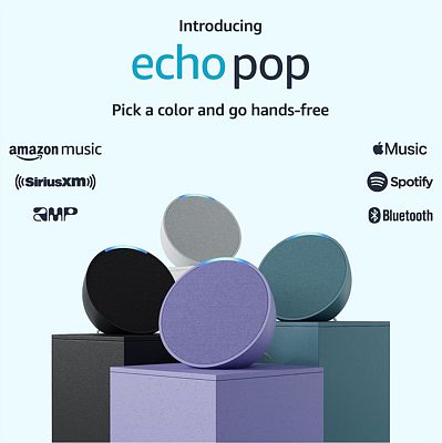 Purchase Introducing Echo Pop, Full sound compact smart speaker with Alexa, Lavender Bloom at Amazon.com