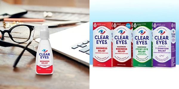 Purchase Clear Eyes Redness Eye Relief Eye Drops, Relieves Redness & Calms Irritation, 0.2 Fl Oz on Amazon.com