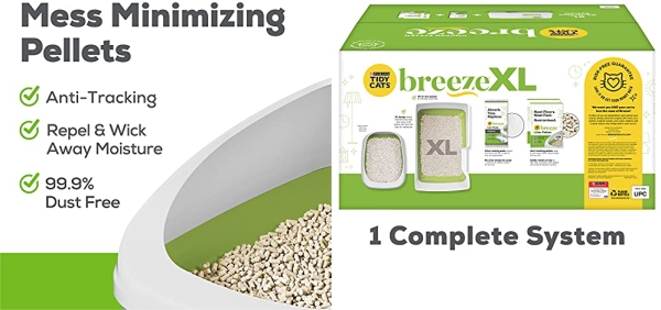 Purchase Purina Tidy Cats Non Clumping Litter System, Breeze XL All-in-One Odor Control & Easy Clean Multi Cat Box on Amazon.com