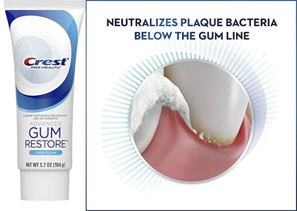 Purchase Crest Pro-Health Advanced Gum Restore Toothpaste, Deep Clean 3.7 Oz (Pack of 3) on Amazon.com