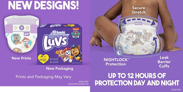 Purchase Luvs Diapers Size 4 144 Count on Amazon.com