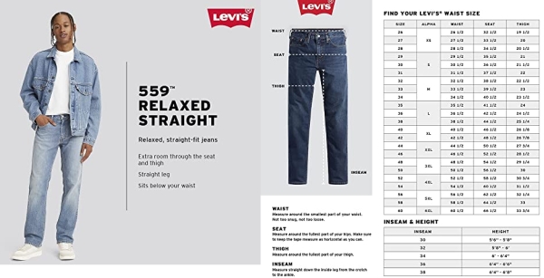 Purchase Levi's Men's 559 Relaxed Straight Jeans (Also Available in Big & Tall) on Amazon.com
