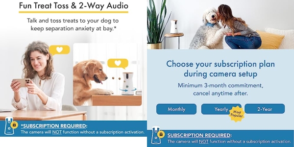 Purchase Furbo 360 Dog Camera - Subscription Required [Premium Safety Package, 2023] Smart Camera Designed for Dogs, Cloud Recording, Home Emergency Alerts, Tracking, Treat Toss, Bark Detection on Amazon.com