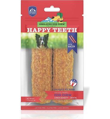 Purchase Himalayan Dog Chew Happy Teeth Yak Cheese Dog Chews Dental Chews, 100% Natural, Long Lasting, Gluten Free, Healthy & Safe Dog Treats for Oral Health, Lactose & Grain Free, Protein Rich, Bacon, 2 Chews at Amazon.com