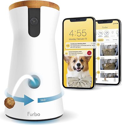 Purchase Furbo 360 Dog Camera - Subscription Required [Premium Safety Package, 2023] Smart Camera Designed for Dogs, Cloud Recording, Home Emergency Alerts, Tracking, Treat Toss, Bark Detection at Amazon.com