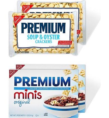 Purchase Premium Crackers Variety Pack, Soup & Oyster Crackers, 2 Bags and Premium Minis Original Saltine Crackers, 2 Boxes at Amazon.com