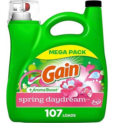 Purchase Gain + Aroma Boost Liquid Laundry Detergent, Spring Daydream Scent, 107 Loads, 154 fl oz, HE Compatible at Amazon.com