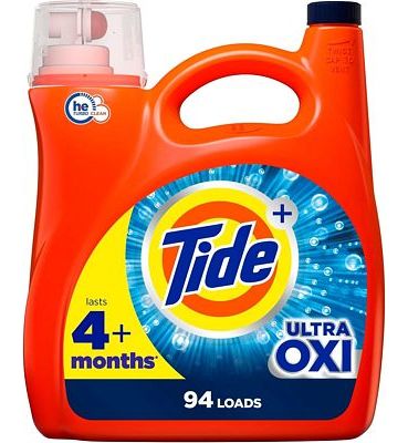 Purchase Tide Ultra Oxi Liquid Laundry Detergent, 94 loads, 146 fl oz, HE Compatible at Amazon.com