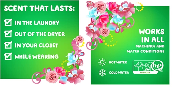 Purchase Gain + Aroma Boost Liquid Laundry Detergent, Spring Daydream Scent, 107 Loads, 154 fl oz, HE Compatible on Amazon.com