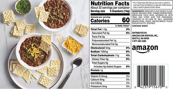 Purchase Amazon Brand - Happy Belly Original Saltine Crackers, 16 Ounce on Amazon.com