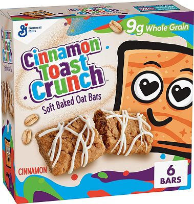 Purchase Cinnamon Toast Crunch Soft Baked Oat Bars, Chewy Snack Bars, 6 ct at Amazon.com