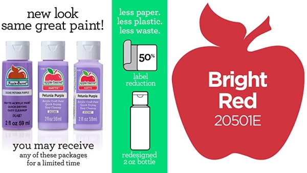 Purchase Apple Barrel Acrylic Paint in Assorted Colors (2 oz), Bright Red on Amazon.com