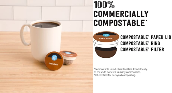 Purchase Amazon Brand - Happy Belly Dark Roast Coffee Pods, Compatible with K-Cup Brewer, 96 Count on Amazon.com