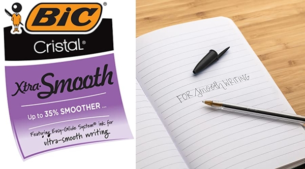 Purchase BIC Cristal Xtra Smooth Ballpoint Pen, Medium Point (1.0mm), Black, For Everyday Writing Activities, 10-Count on Amazon.com