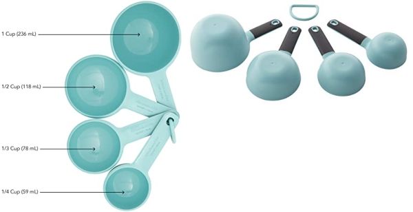 Purchase KitchenAid Measuring Cups, Set Of 4, Aqua Sky on Amazon.com