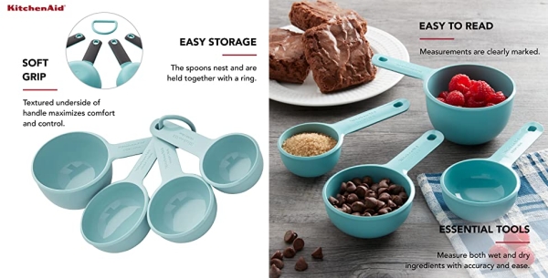 Purchase KitchenAid Measuring Cups, Set Of 4, Aqua Sky on Amazon.com