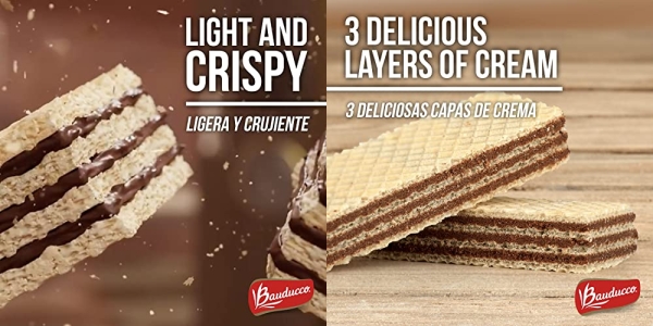Purchase Bauducco Chocolate Wafers - Crispy Wafer Cookies With 3 Delicious, Indulgent Decadent Layers of Chocolate Flavored Cream - 5.82oz on Amazon.com
