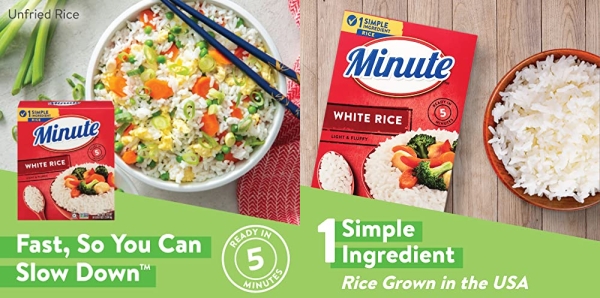 Purchase Minute White Rice, Instant White Rice for Quick Dinner Meals, 72-Ounce Box on Amazon.com