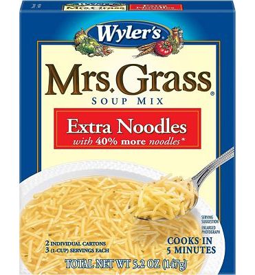Purchase Wyler's Mrs. Grass Extra Noodles Soup Mix, 5.2 oz Box at Amazon.com