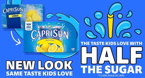 Purchase Capri Sun Lemonade Naturally Flavored Kids Juice Drink (10 ct Box, 6 fl oz Pouches) on Amazon.com