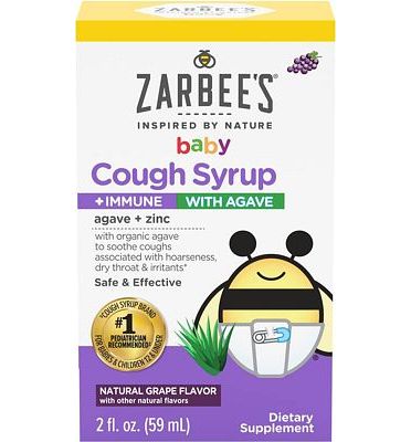 Purchase Zarbee's Baby Cough Syrup + Immune with Organic Agave + Zinc; Natural Grape Flavor; 2 Fl Oz at Amazon.com