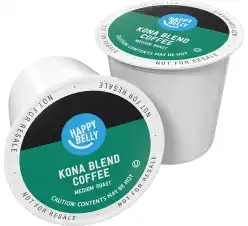 Happy Belly Medium Roast Coffee Pods, Kona Blend, Keurig 2.0, 100 Count