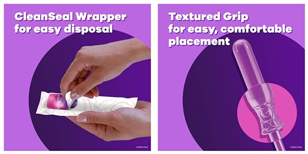 Purchase Tampax Pocket Radiant Compact Tampons Duo Pack, Regular/Super Absorbency with BPA-Free Plastic Applicator and LeakGuard Braid, Unscented, 28 Count x 3 Packs (84 count total) on Amazon.com