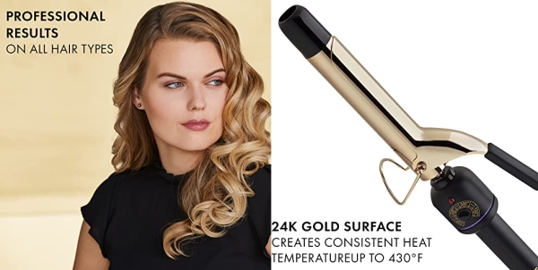 Purchase Hot Tools Pro Artist 24K Gold Curling Iron, Long Lasting, Defined Curls (1 in) on Amazon.com