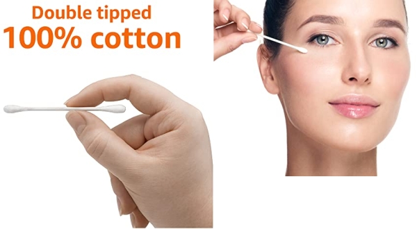 Purchase Amazon Basics Cotton Swabs, 500ct, Pack of 4 on Amazon.com