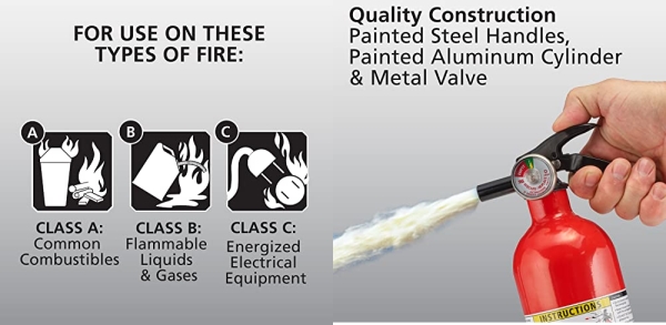 Purchase Kidde Fire Extinguisher for Home, 1-A:10-B:C, Dry Chemical Extinguisher, Red, Mounting Bracket Included on Amazon.com