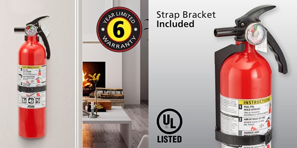 Purchase Kidde Fire Extinguisher for Home, 1-A:10-B:C, Dry Chemical Extinguisher, Red, Mounting Bracket Included on Amazon.com