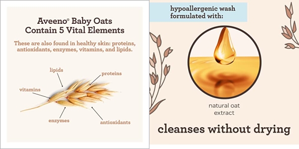 Purchase Aveeno Baby Daily Moisture Gentle Body Wash & Shampoo with Oat Extract, 2-in-1 Baby Bath Wash & Hair Shampoo, Tear- & Paraben-Free for Hair & Sensitive Skin, Lightly Scented, 12 fl. oz on Amazon.com