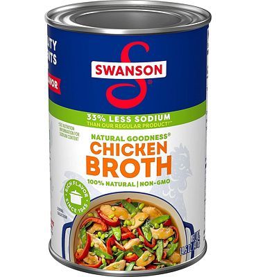 Purchase Swanson Natural Goodness 33% Less Sodium Chicken Broth, 14.5 oz Can at Amazon.com