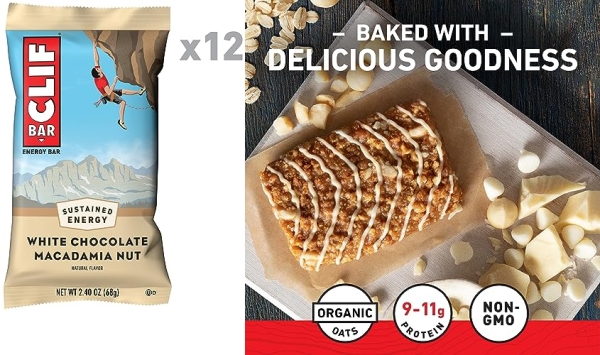 Purchase CLIF BAR - White Chocolate Macadamia Nut - Energy Bars - 2.4 oz. (12 Pack) on Amazon.com