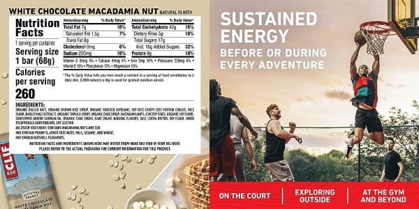 Purchase CLIF BAR - White Chocolate Macadamia Nut - Energy Bars - 2.4 oz. (12 Pack) on Amazon.com