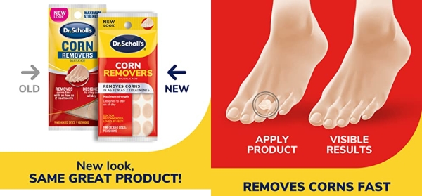 Purchase Dr. Scholl's Corn REMOVERS, 9 ct // Removes Corns in As Few As 2 Treatments, Maximum Strength, Stays on All Day on Amazon.com