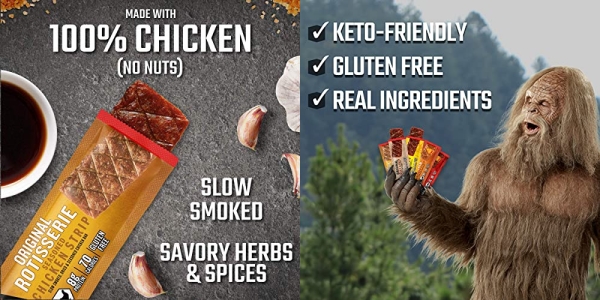 Purchase Jack Link's Meat Bars, Rotisserie Chicken, 12 Count - Keto Friendly and Gluten Free Snacks on Amazon.com