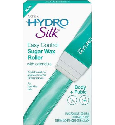 Purchase Schick Hydro Silk Sugar Wax Roller for Body + Pubic, Roll On Body Wax Kit at Amazon.com