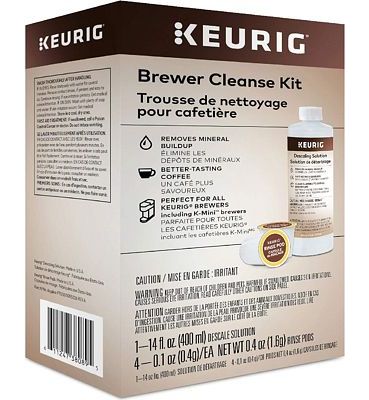 Purchase Keurig Brewer Cleanse Kit For Maintenance Includes Descaling Solution & Rinse Pods, Compatible with Keurig Classic/1.0 & 2.0 K-Cup Pod Coffee Makers, 4 Count at Amazon.com