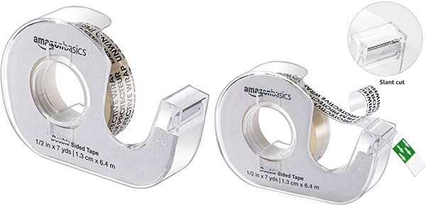 Purchase Amazon Basics Double Sided Tape with Dispenser, 3-Pack, Translucence on Amazon.com
