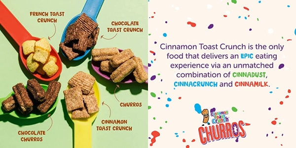 Purchase Original Cinnamon Toast Crunch Breakfast Cereal, Crispy Cinnamon Cereal, 18.8 oz. Family Size Cereal Box on Amazon.com