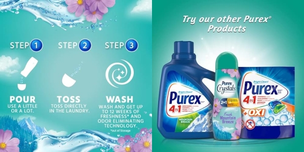 Purchase Purex Crystals in-Wash Fragrance and Scent Booster, Fresh Mountain Breeze, 21 Ounce, 4 Count on Amazon.com