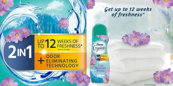 Purchase Purex Crystals in-Wash Fragrance and Scent Booster, Fresh Mountain Breeze, 21 Ounce, 4 Count on Amazon.com