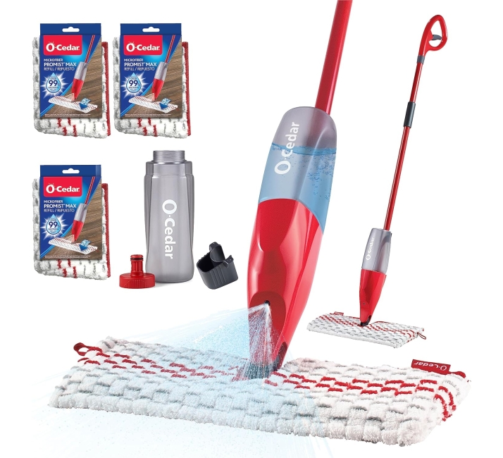 Purchase O-Cedar ProMist MAX Spray Mop, PMM with 3 Extra Refills, Red at Amazon.com