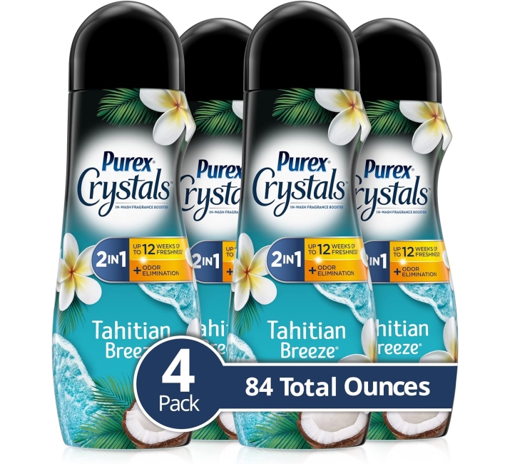 Purchase Purex Crystals in-wash Fragrance and Scent Booster, Tahitian Breeze, 21 Ounce (Pack of 4) at Amazon.com