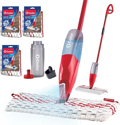 Purchase O-Cedar ProMist MAX Spray Mop, PMM with 3 Extra Refills, Red at Amazon.com
