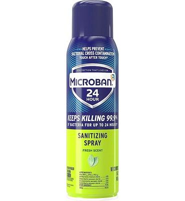 Purchase Microban 24 Hour Disinfectant Sanitizing Spray, Fresh Scent, 15oz at Amazon.com