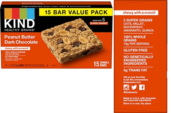 Purchase KIND Healthy Grains Bars, Peanut Butter Dark Chocolate, 1.2 Ounce, 60 Count, Gluten Free on Amazon.com